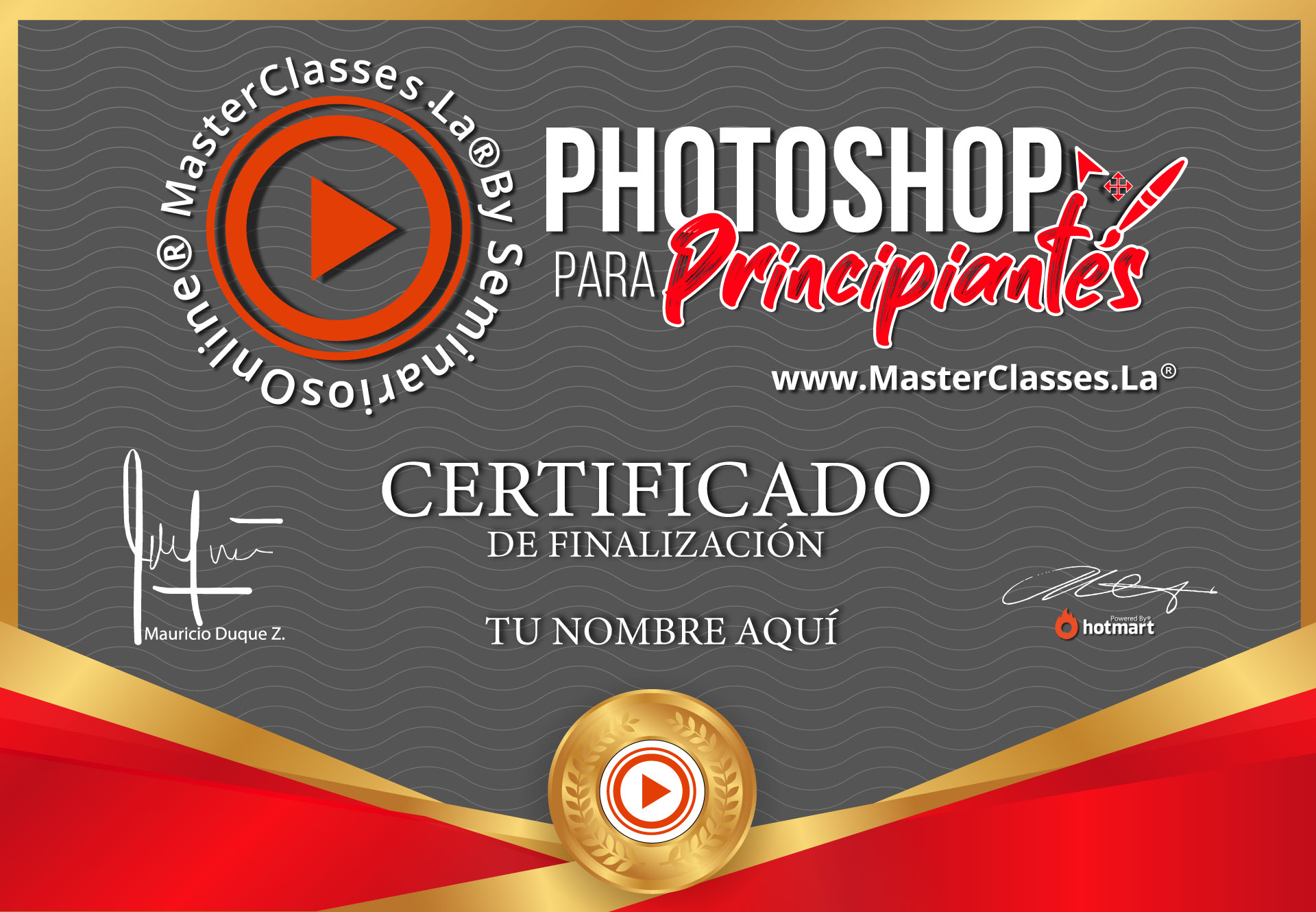 Certificado de Finalización Photoshop para Principiantes Educatac Certificado de Finalización Photoshop para Principiantes