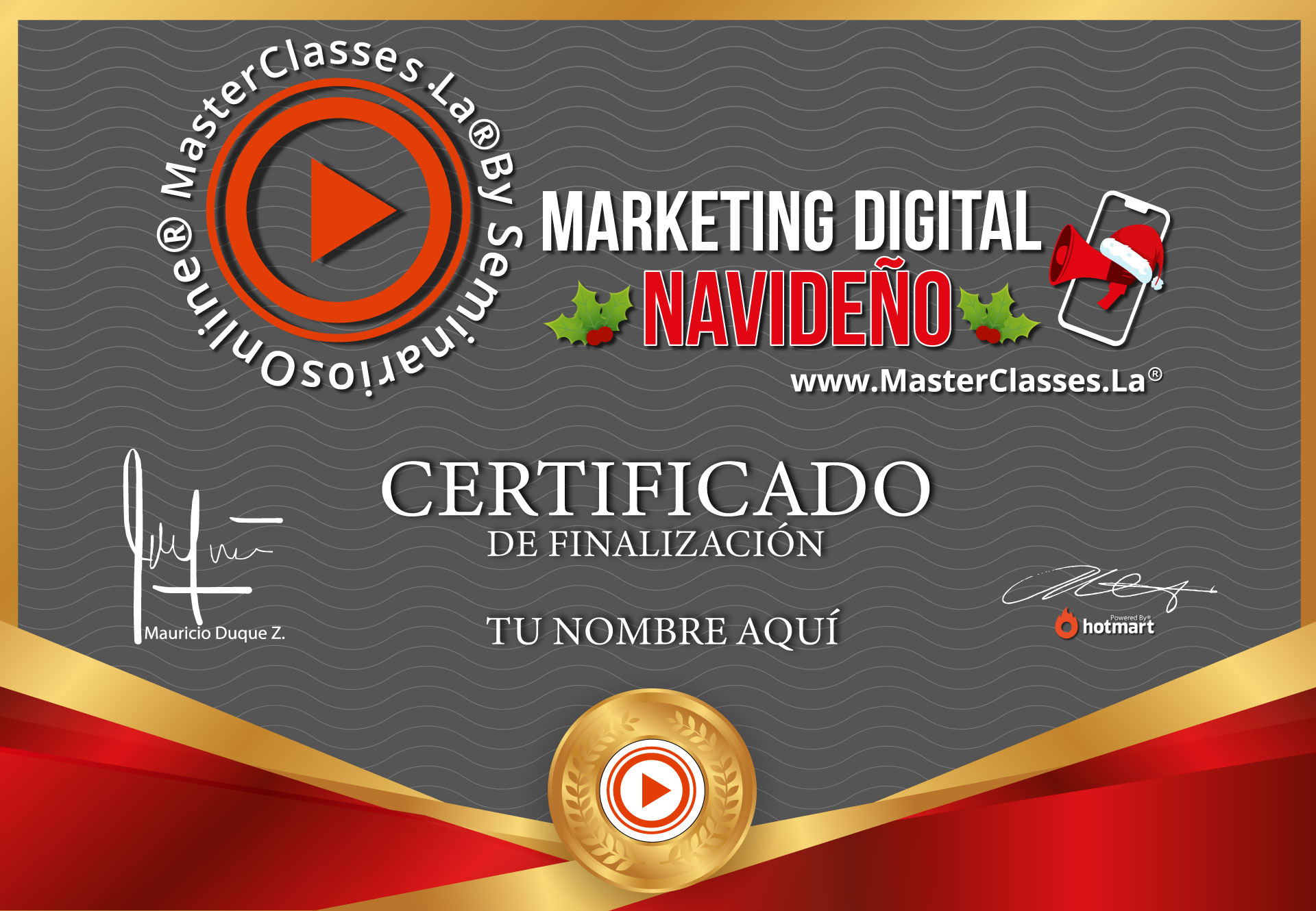 Certificado Marketing Navideño